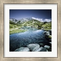 Framed Ribno Banderishko River in Pirin National Park, Bansko, Bulgaria