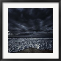 Framed Rough seaside against stormy clouds, Hersonissos, Crete, Greece