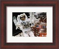 Framed Astronaut in a Space Shuttle