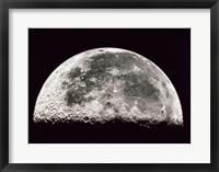 Framed Close-up of a Half Moon