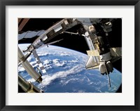 Framed Space Shuttle Atlantis, Soyuz Spacecraft, STS-115 Mission, September 17, 2006