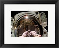 Framed Astronaut Taking a Self-Portrait in space