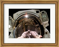 Framed Astronaut Taking a Self-Portrait in space