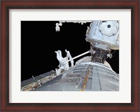 Framed STS-124 Mission Specialist, Participates in the Mission's First Scheduled Maintenance Session