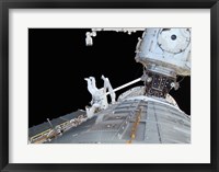 Framed STS-124 Mission Specialist, Participates in the Mission's First Scheduled Maintenance Session