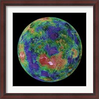 Framed Hemispheric view of Venus, June 3, 1996