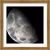 Framed Galileo spacecraft returned images of the Moon during its flight