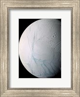 Framed South Pole of Saturn's Moon Enceladus