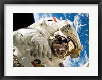 Framed Astronaut taking a spacewalk