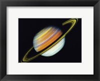 Framed Saturn Taken By Voyager 2 From A Distance of 27 Million Miles