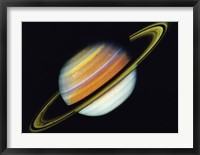 Framed Saturn Taken By Voyager 2 From A Distance of 27 Million Miles