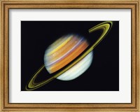 Framed Saturn Taken By Voyager 2 From A Distance of 27 Million Miles
