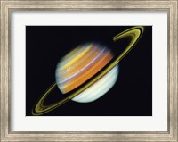 Framed Saturn Taken By Voyager 2 From A Distance of 27 Million Miles