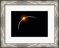 Framed Apollo 12 view of a solar eclipse