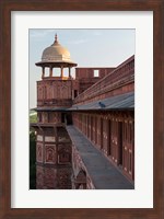 Framed Two pigeons sit on the roof's ledge, Agra fort, India