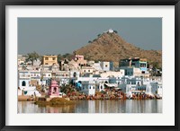 Framed Pushkar shore, Pushkar, India