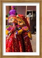 Framed Puppets For Sale in Downtown Center of the Pink City, Jaipur, Rajasthan, India