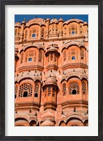 Framed Wind Palace in Downtown Center of the Pink City, Jaipur, Rajasthan, India