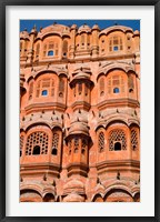 Framed Wind Palace in Downtown Center of the Pink City, Jaipur, Rajasthan, India