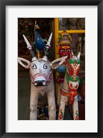 Framed Colorful local handicrafts, Pushkar, Rajasthan, India.