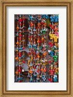 Framed Colorful souvenirs, Pushkar, Rajasthan, India.