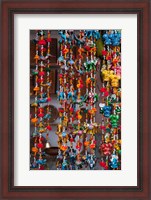 Framed Colorful souvenirs, Pushkar, Rajasthan, India.