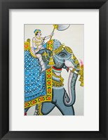Framed Elephant mural, Mahendra Prakash hotel, Udaipur, Rajasthan, India.