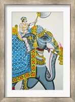 Framed Elephant mural, Mahendra Prakash hotel, Udaipur, Rajasthan, India.