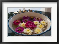 Framed Flowers in a bowl, Rawal Jojawar Hotel, Jojawar, Rajasthan, India.