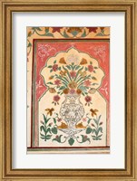 Framed Fresco, Amber Fort, Jaipur, Rajasthan, India.