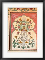 Framed Fresco, Amber Fort, Jaipur, Rajasthan, India.