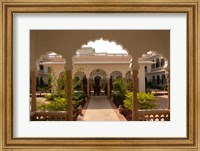 Framed Hotel Kiran Villa Palace, Bharatpur, Rajasthan, India.