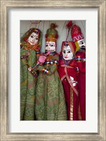 Framed Kathputli, traditional Rajasthani puppets, Pushkar, Rajasthan, India