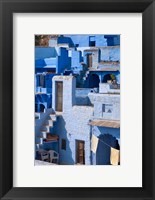 Framed Traditional blue painted house, Jodphur, Rajasthan, India