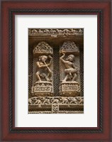 Framed Details of Bas Relief of Orissa Dancers at Sun Temple, Konark, Orissa, India