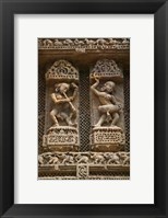 Framed Details of Bas Relief of Orissa Dancers at Sun Temple, Konark, Orissa, India