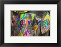 Framed Elephant Decorated with Colorful Painting, Jaipur, Rajasthan, India