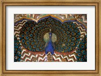 Framed Asia, India, Jaipur. Peacock Gate at Jaipur Palace