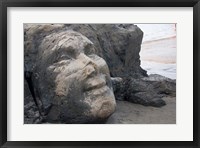 Framed Famous Face of Shiva on the Rock on Vagator Beach, Goa, India