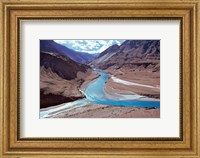 Framed India, Ladakh, Indus and Zanskar Rivers merge