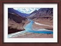 Framed India, Ladakh, Indus and Zanskar Rivers merge