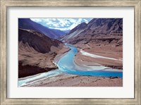 Framed India, Ladakh, Indus and Zanskar Rivers merge