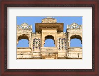 Framed Architectual detail on City Palace, Udaipur, Rajasthan, India