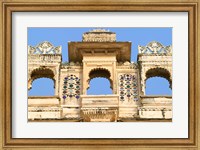 Framed Architectual detail on City Palace, Udaipur, Rajasthan, India