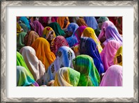 Framed Women in colorful saris, Jhalawar, Rajasthan, India