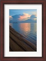 Framed Indonesia, Bali Sanur Beach with Mount Gunung Agung