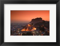 Framed Meherangarh Fort and Town, Rajasthan, India