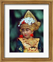 Framed Young Balinese Dancer in Traditional Costume, Bali, Indonesia