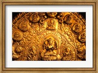 Framed Gold Sculpture Artwork in Bali, Indonesia