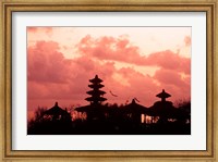 Framed Sunset at the Temple by the Sea, Tenah Lot, Bali, Indonesia